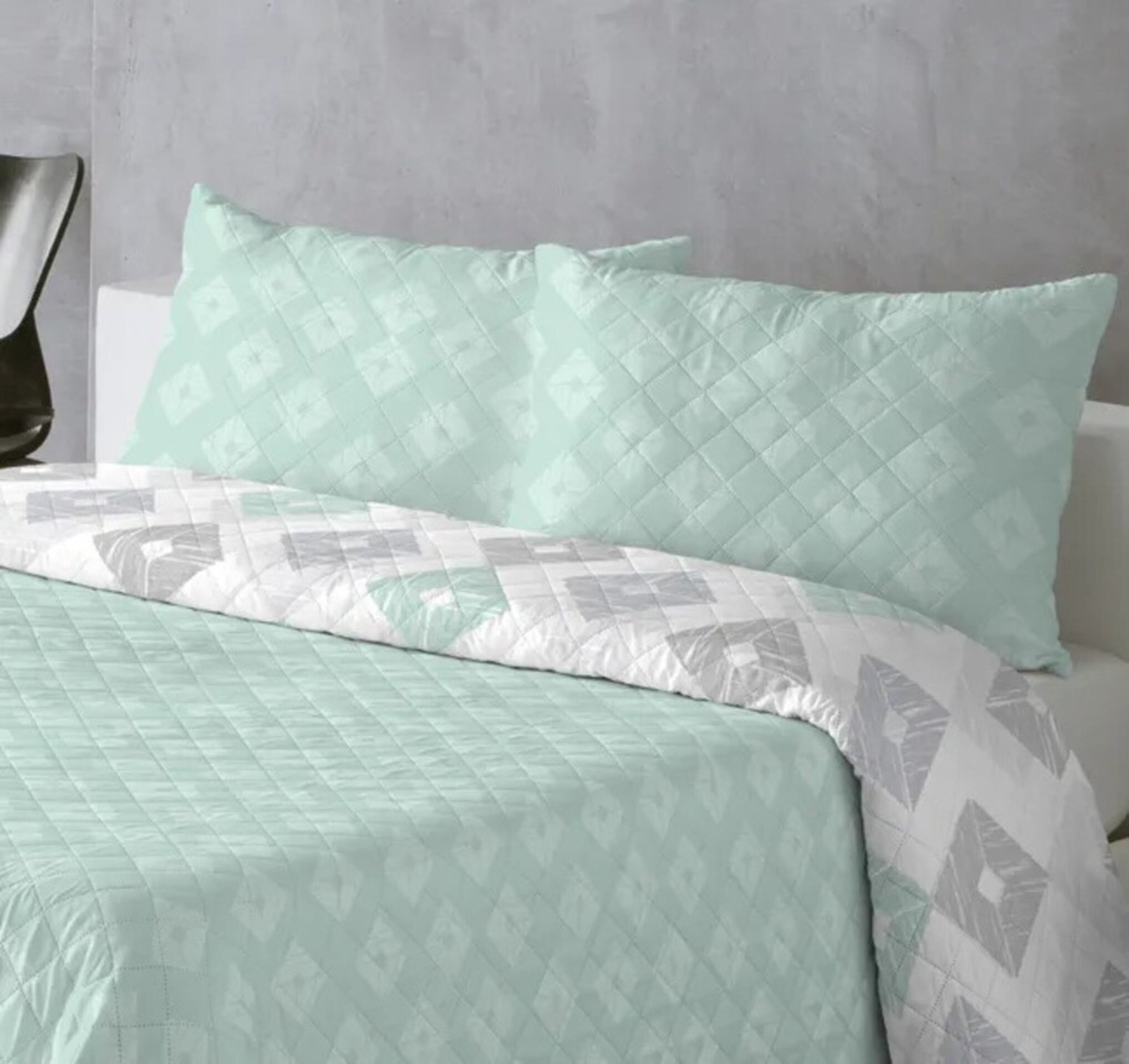 Colcha Rombos Aqua - 4