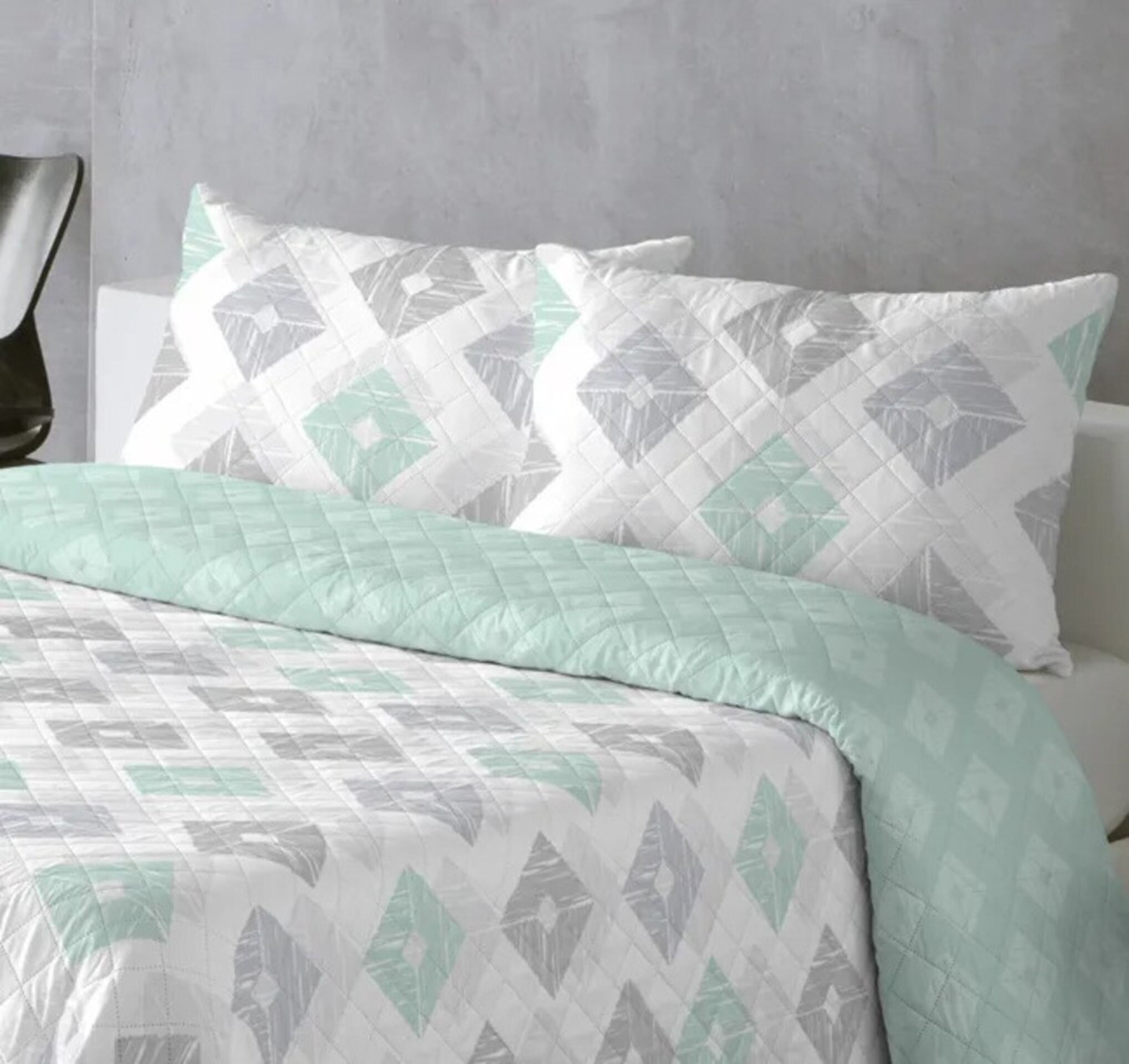 Colcha Rombos Aqua - 3