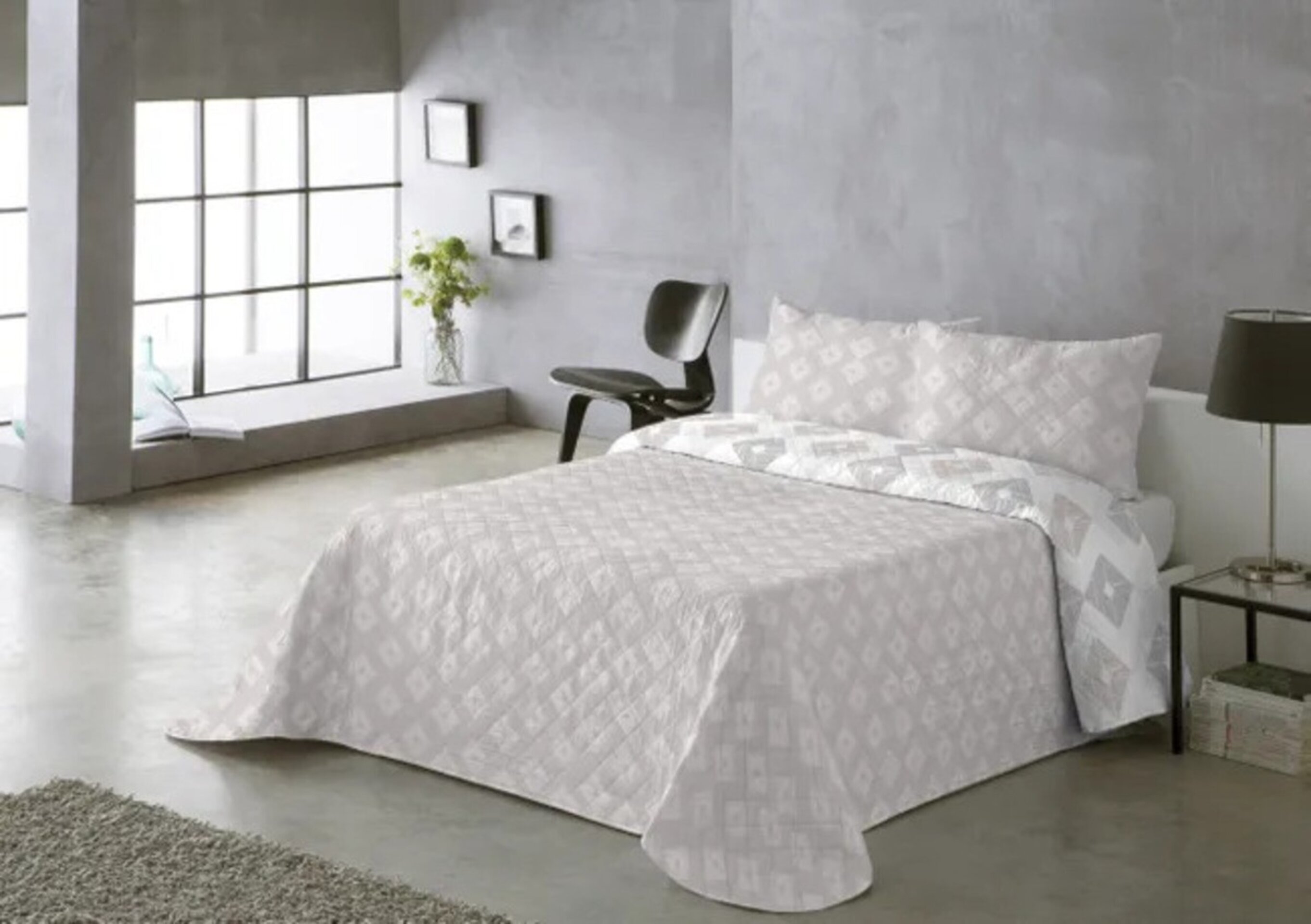 Colcha Rombos Beige - 2