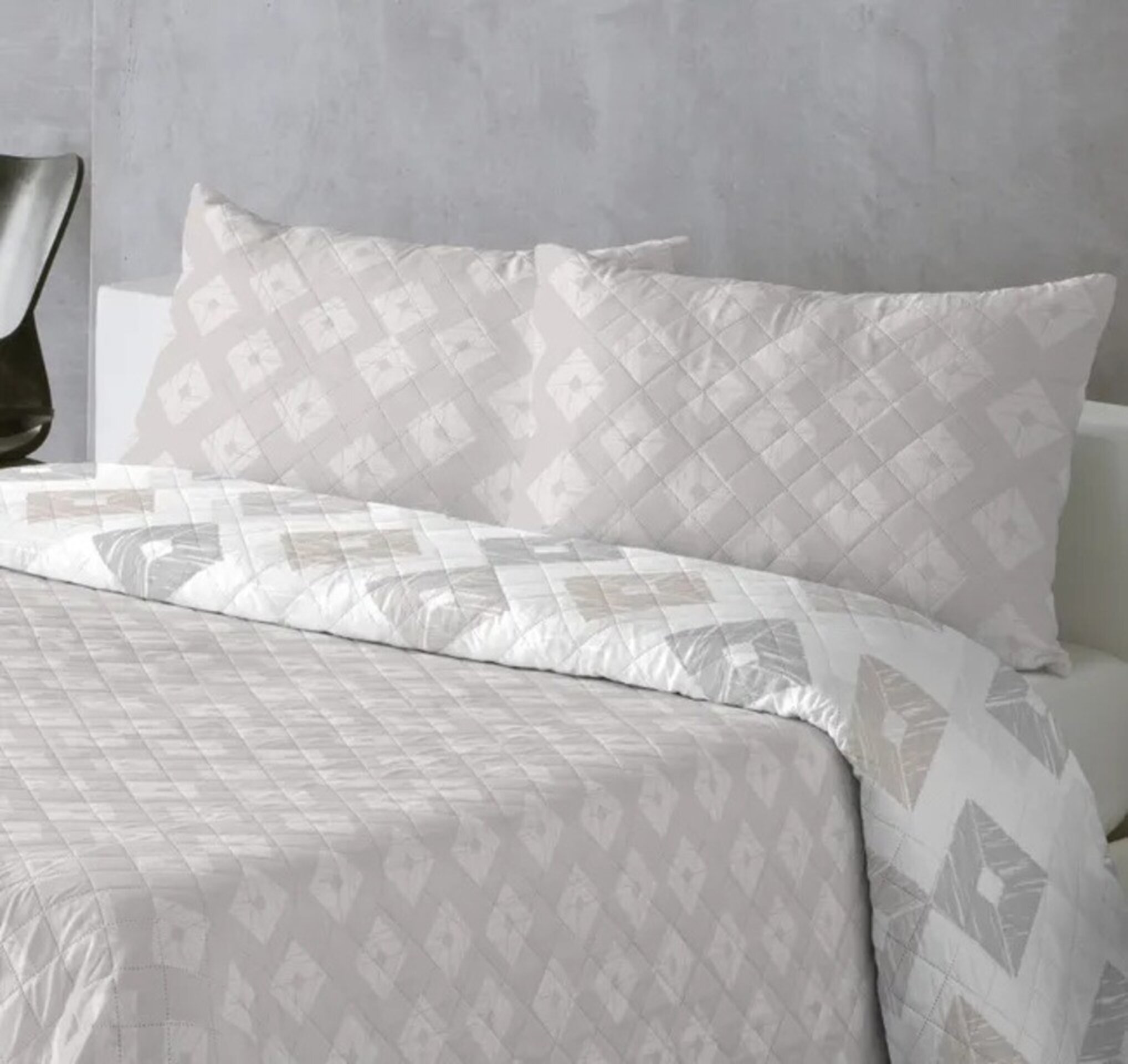 Colcha Rombos Beige - 4