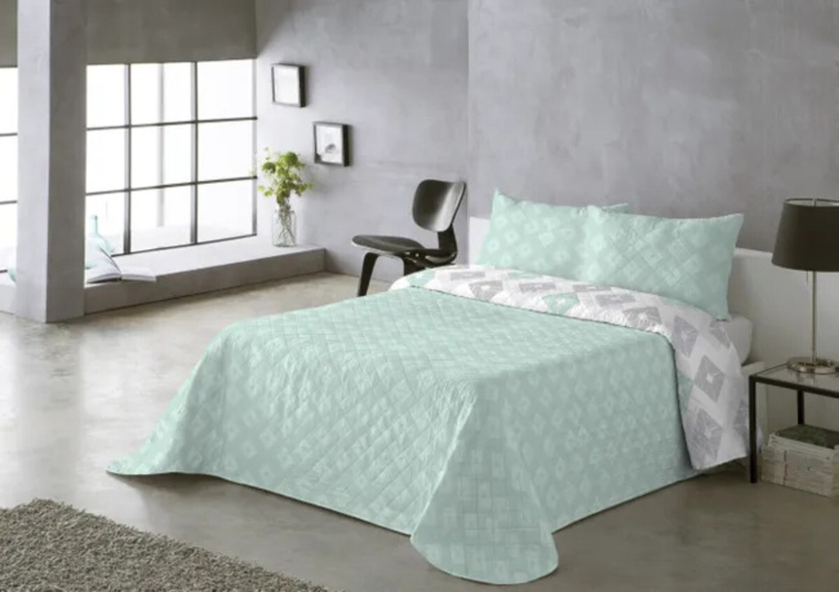 Colcha Rombos Aqua - 2